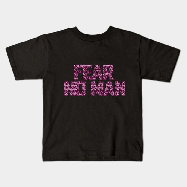 Fear No Man Cheetah Pink Kids T-Shirt by leaderofnoman